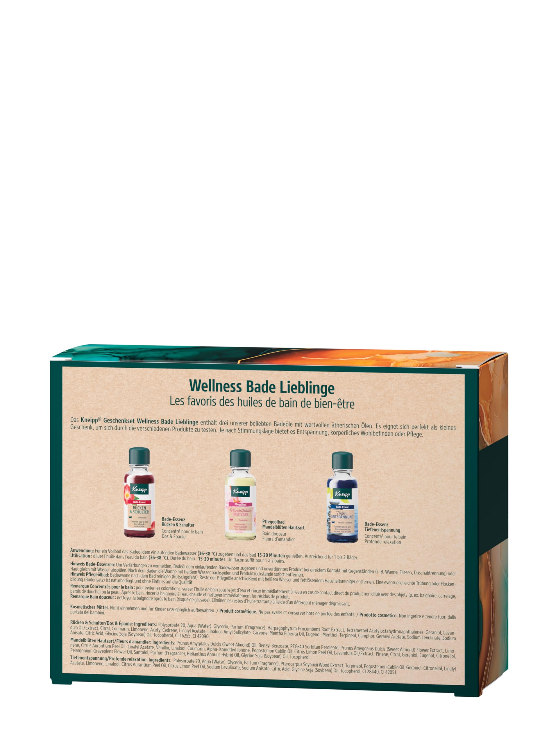 Kneipp Geschenkset Wellness Bade Lieblinge - Geschenkpackung mit 3 beliebten Badeölen von Kneipp - Testgrößen zum Kennenlernen und Verschenken - 3 x 20ml 2