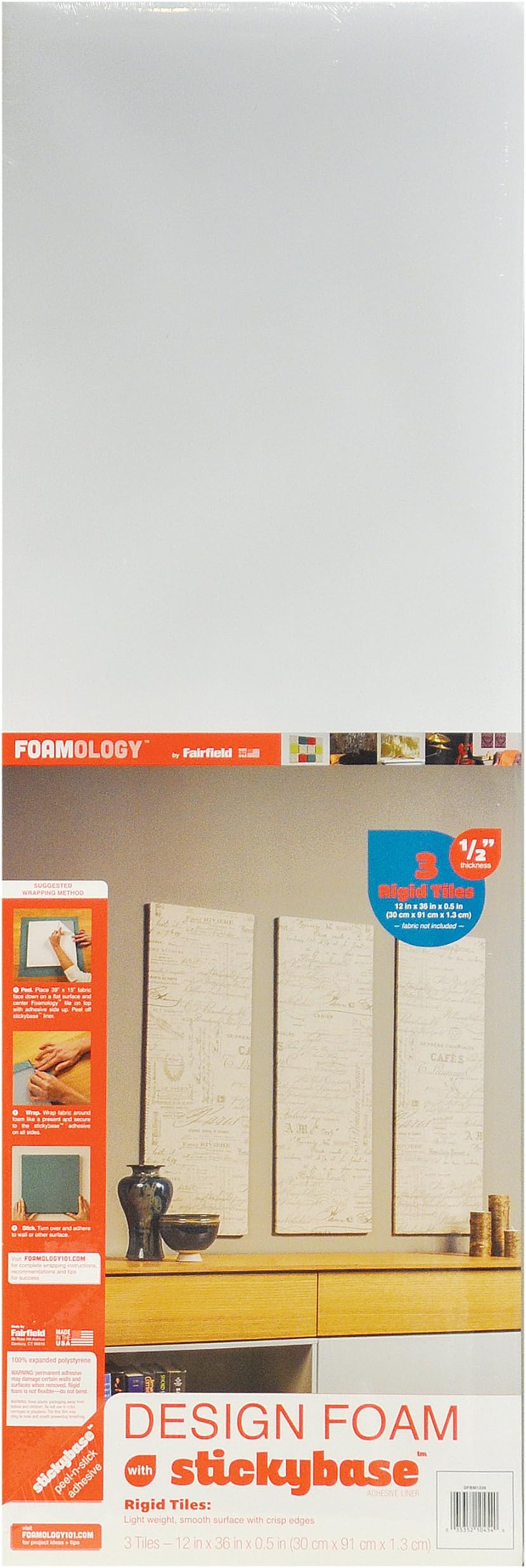 Foamology Foam Design Rigid 12x36x.5 3pc, Multicolour