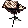 Hey! Play! Game Table - Reversible Tabletop with Chess and Backgammon Gameboards - Game Room Furniture by Trademark Games