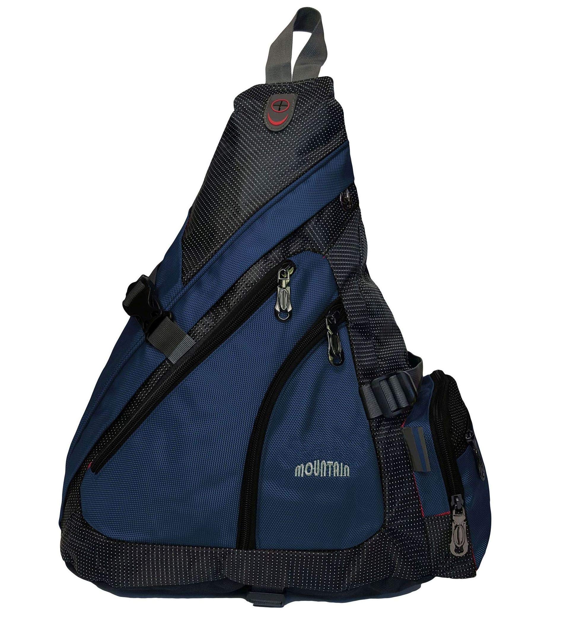 GFM® Mens Monostrap Sling Backpack for Cycling, Bike, Biking, Gym (S2-1177-Navy) — image 1