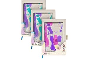 Lifelines Sensory Journal, 3-Pack Shake It Up Bundle - Fidget Ruled Notebook Journal with Interactive Tactile Cover & Embossed Patterns - 160 Page, Soft Cover Book Writing Journal