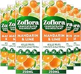 Zoflora Mandarin & Lime 6pc 250ml Concentrated 3-in-1 Disinfectant Kills 99.9%