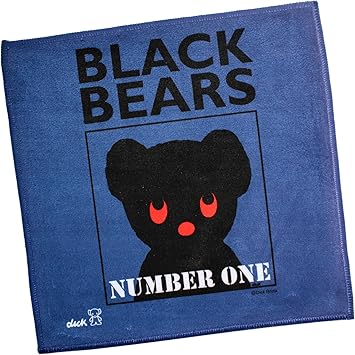 Amazon Co Jp ミッフィー ハンカチ ブラックベア ハンカチa ナンバーワンブルー リバーシブル 日本製 ホーム キッチン