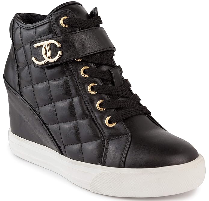 Juicy Couture Womens Wedge Sneakers High Top Womens Sneakers with Wedge