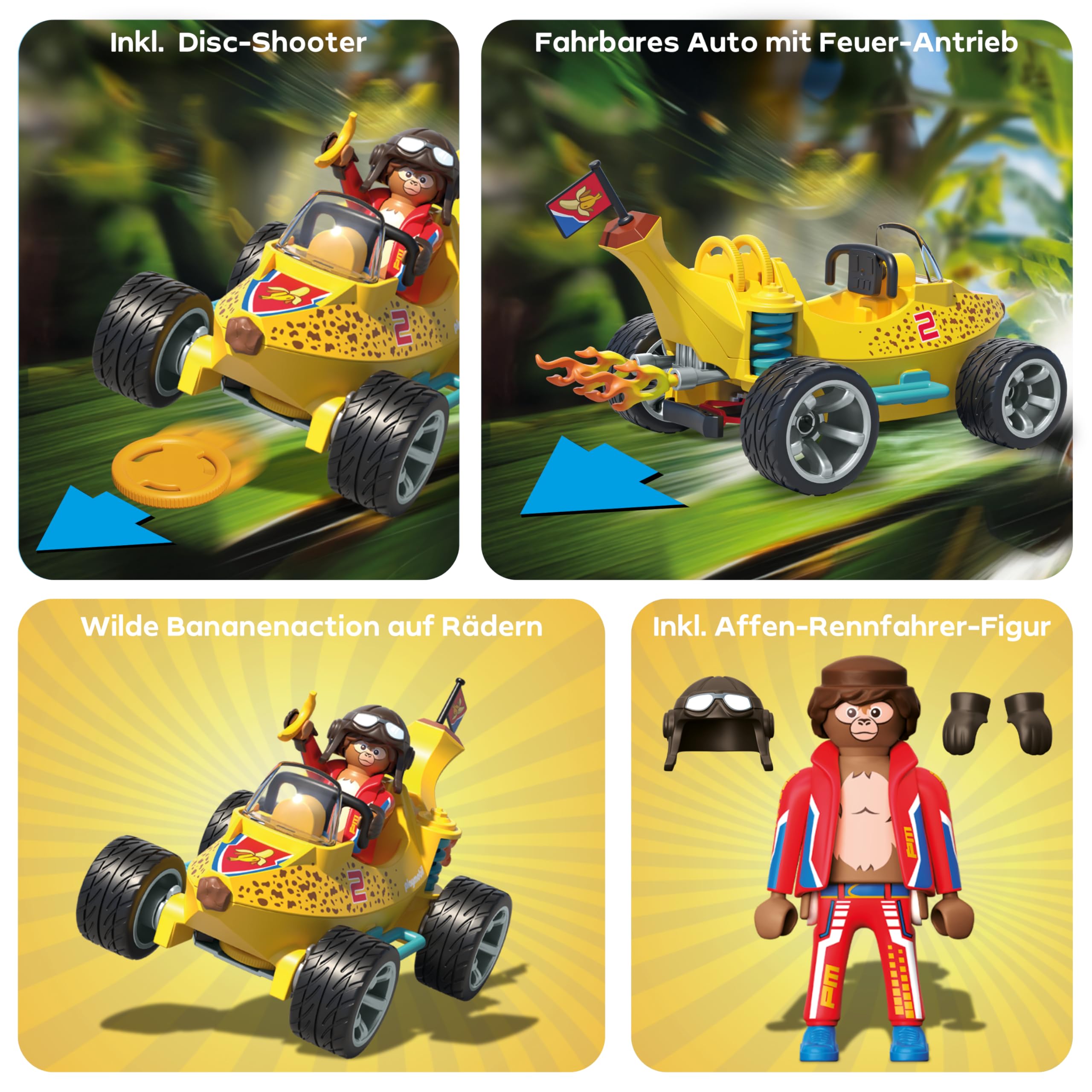 PLAYMOBIL | Fun Stars | Rasende Banane | Spielzeug ab 4 Jahren | Geschenk für Kinder | Spielzeug Auto | Mit Schießfunktion | 71717 4