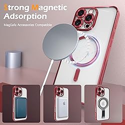 IAIYOXI Magnetic Clear Case for iPhone 15 Pro with