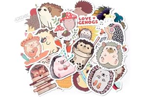 Environ 50 étiquettes autocollantes en papier - Motif hérisson - Pour album photo, agenda, scrapbooking, mariage, décoration 