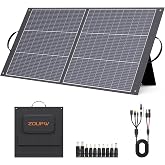 ZOUPW 100W Portable Solar Panel N-Type 16BB,25% Efffciency Ultralight 7.98lbs Foldable Solar Charger for Jackery 300/EcoFlow River/Bluetti/Anker Solix, IP67 Waterproof for RV Camping Off-Grid
