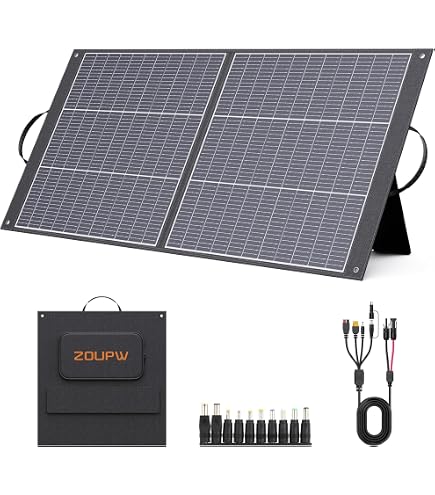 Amazon.com : ZOUPW 100W Portable Solar Panel with Solar Angle