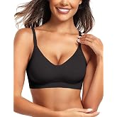 Vertvie Women Seamless Wireless Jelly Bra Comfortable Bralette | No Underwire, Push Up, Buttery Soft, Breathable, Supportive, No Show, Full Coverage T-Shirt Bras, Soft Gel, Sports &amp; Everyday