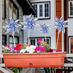 10 Pack Reflective Pinwheels for Yard and
