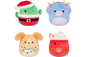 Squishmallows Original Holiday 4-Pack – Official Jazwares Plush (Little) (Amazon Exclusive)