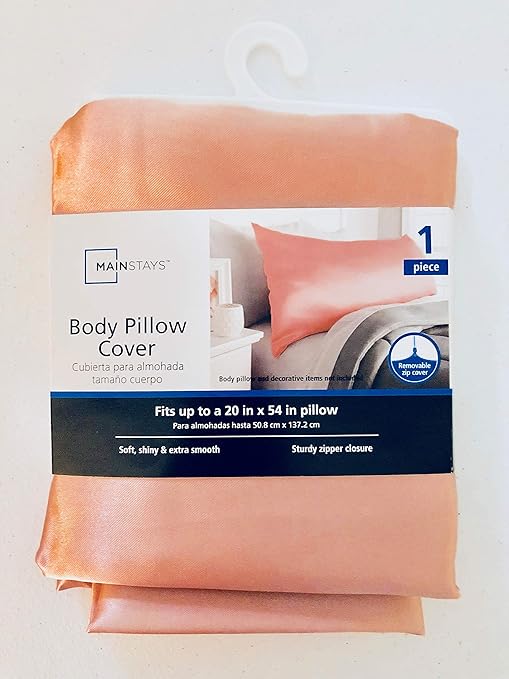 Amazon Com Mainstay Microfiber Body Pillow Cover Shiny Blush