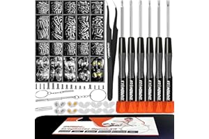 Eyeglass Repair Kit with Screws,TEKPREM Magnetic Eye Glasses Repairing Kit with Travel Case Include Screwdriver Set, Tweezer, Assorted Screws & Nose Pads for Eyeglasses, Sunglasses and Watches