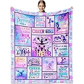 Whasnrt Cheerleader Gift Blanket 50"x40", Cheerleading Gifts for Girls, Cheer Stuff Cheerleaders, Cheer Team Gifts for Girls, Cheerleading Stuff