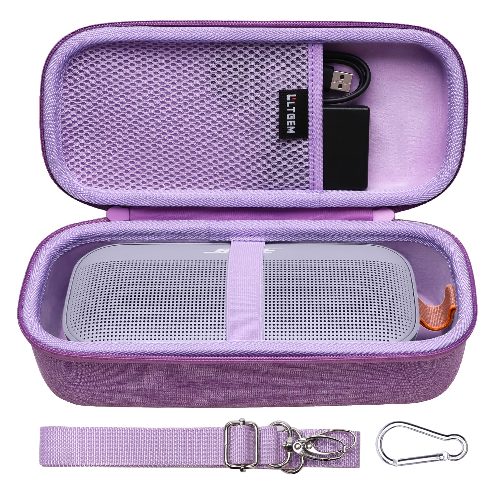 Photo 1 of LTGEM Case Compatible with Bose SoundLink Flex 2nd Gen/SoundLink Flex Portable Bluetooth Speaker with Shoulder Strap, Purple(Case Only)