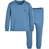 moimoln 6M-8Y Modal Cotton Solid Soft Breathable Baby Toddler Boys Girls Snug fit Pjs Long Sleeve Pajamas Set Sleepwear Daily