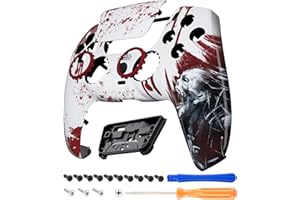 eXtremeRate Luna Redesigned Blood Zombie Front Shell Touchpad Compatible with ps5 Controller BDM-010 020 030 040 050, DIY Replacement Faceplate Custom Touch Pad Cover Compatible with ps5 Controller