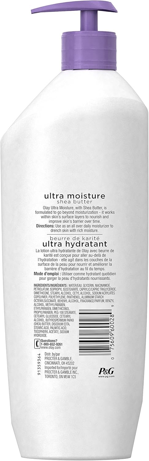 Olay Quench Body Lotion Ultra Moisture with Shea Butter and Vitamins E and B3, 20.2 oz (Pack of 2) : Bath And Shower Gels : Beauty