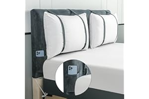 CZL Velvet Bed Headboard Cover for Queen King Size with Pillow Strap, Stretch Bed Headboard Slipcover with Side Pockets, Thicken Dustproof Protector Cover for Headbaord (King: 67-75in, Without Pillow)