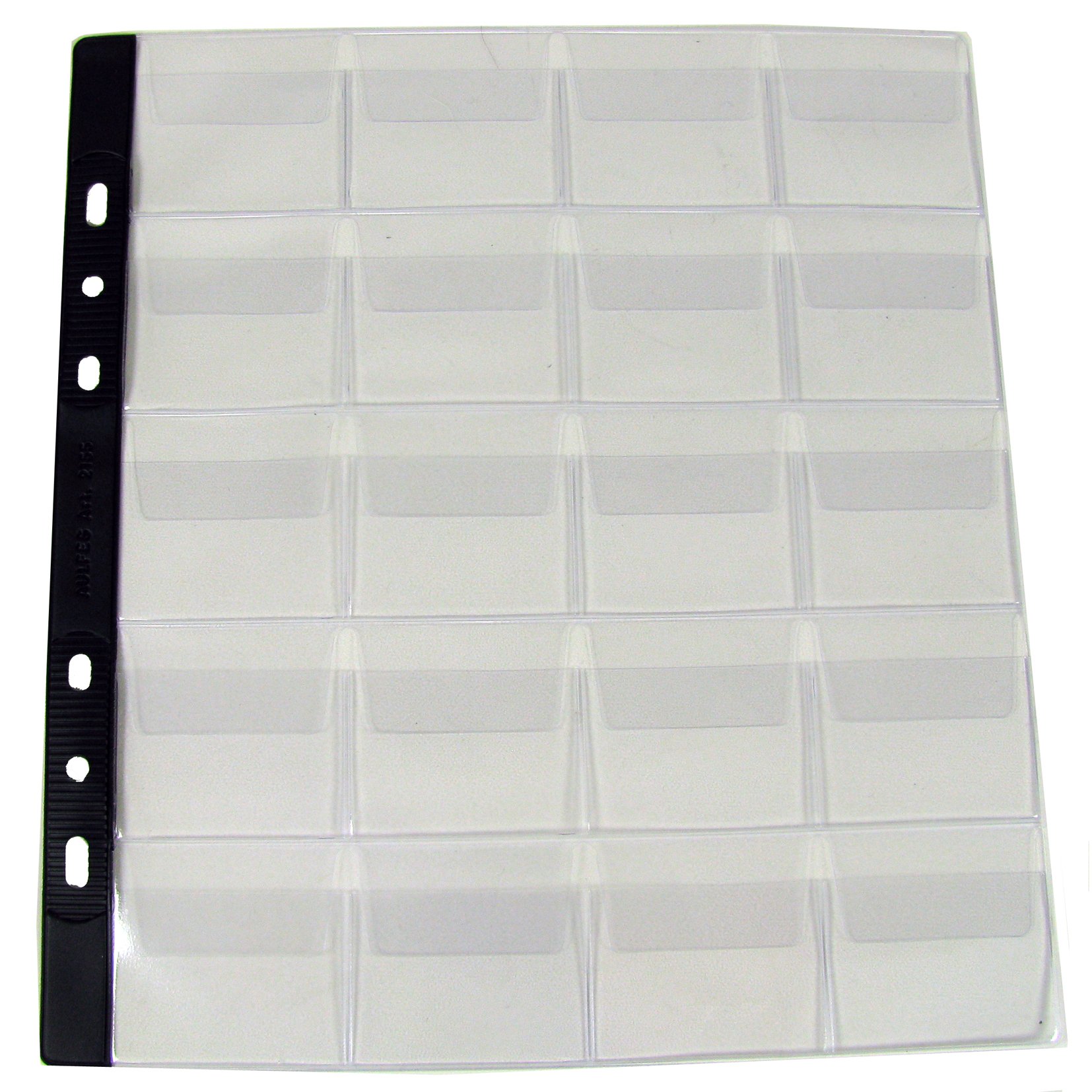 Pagna Coin Sheets 20 Pockets/Diameter 45 mm 5 Pack Transparent