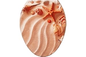 Nastarki Elongated Toilet Seat, Slow Close Wood Toilet Seats, Elongated Toilet Seats with Strong Alloy Hinges, Adjustable Toilet Seat，Easy to Install and Clean