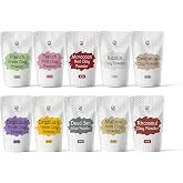 Pack of 10 Clays for Mask Making &amp; Soap Making | Face Mask Ingredient | Best Value Pack of Colourful Clays | 8oz Each | Variety Pack for DIY Projects | by Yogi&rsquo;s Gift&reg;