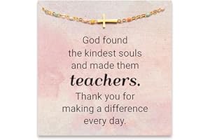STORYJEWELLERY Teacher Christmas Gifts, Teacher Bracelets for Women, Christian Teachers Jewelry, End of Year & Thank You Appreciation Gifts for Teachers