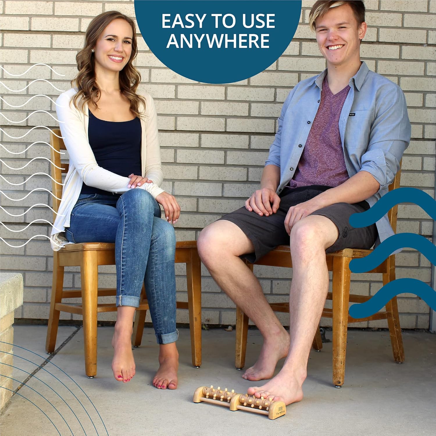 TheraFlow Deep Tissue Foot Massager Roller (Dual Foot). Plantar Fasciitis & Pain Relief. Shiatsu & Acupressure Reflexology Tool, Myofascial Release, Trigger Point Acupuncture. Stress Relief Relaxation: Health & Personal Care