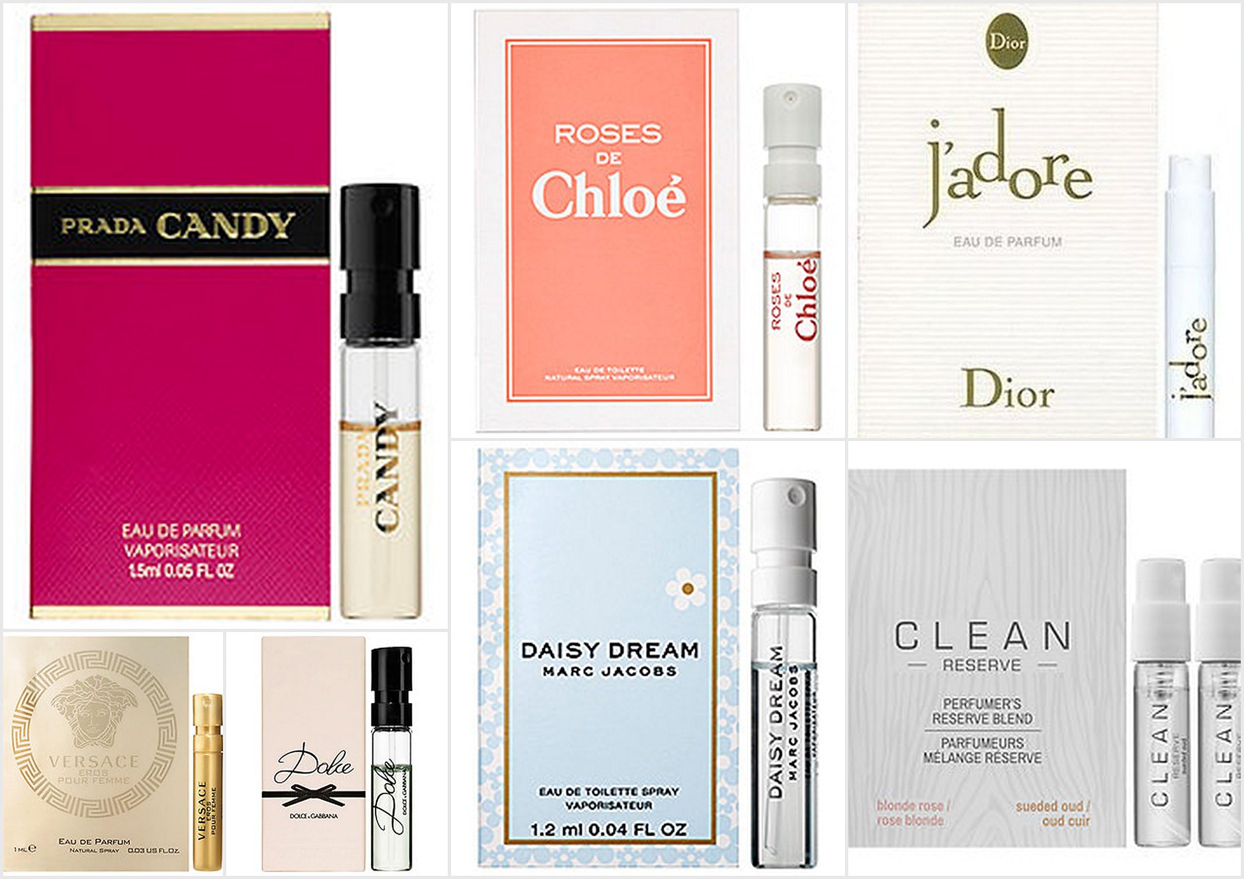 Women's Designer Fragrance Samples (8 vials)