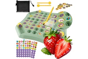 TINYLENS Memory Matching Game, 52-Slot Flip Chess Board with Extra Pieces, Educational Match Game for Kids & Toddlers, Travel