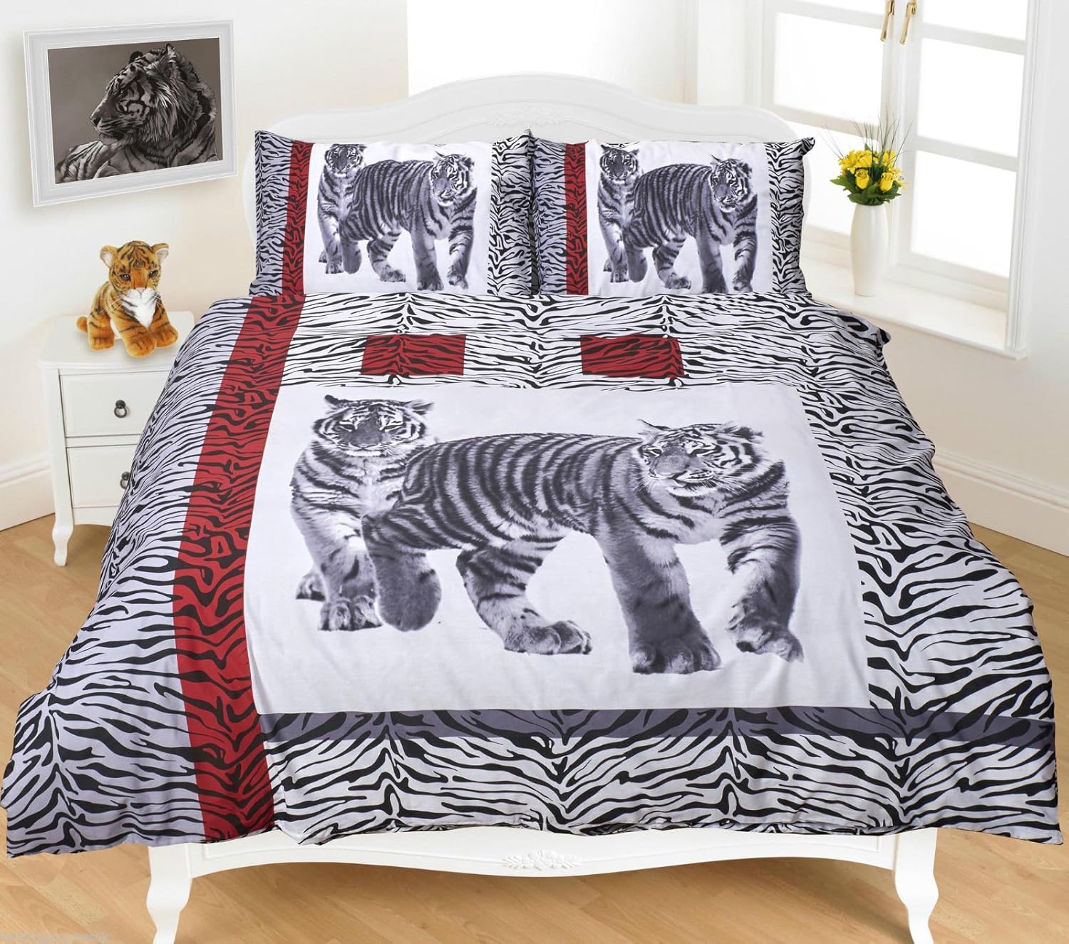 Animal Print Duvet Cover Set King Size Bed Kingsize 3D Animal Effect