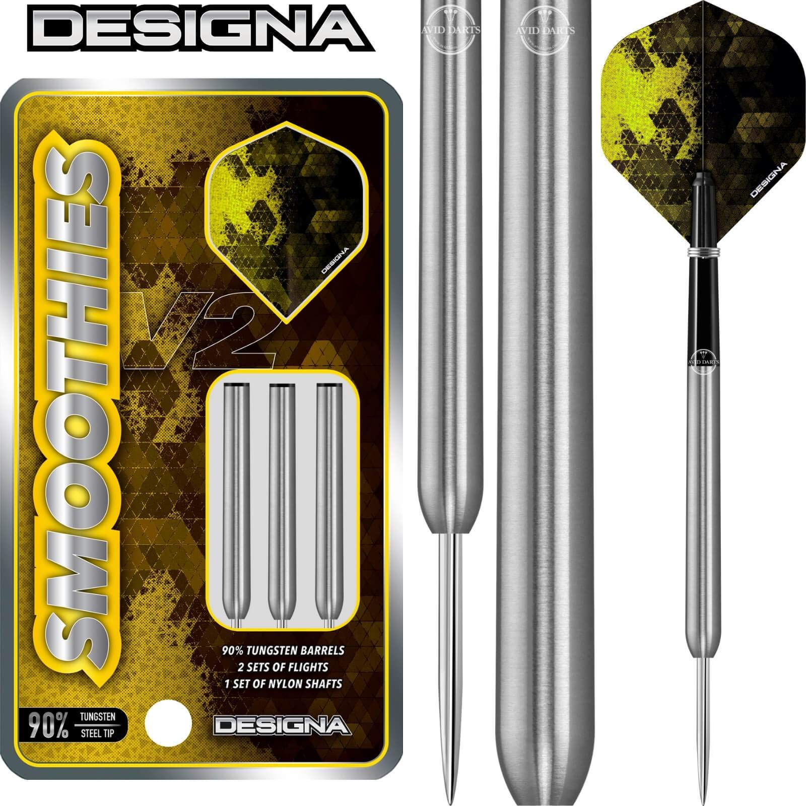 DESIGNA DARTS D0713 Smoothies V2 | Steel Tip Dart Set | M1 22g
