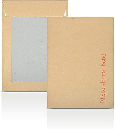 AKAR Do Not Bend Envelopes A5/C5 229x162mm Hardback Board Back Brown