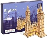 ROBOTIME 3D Puzzle Big Ben Wooden Model Kit Laser Cut 220 Parts view 8