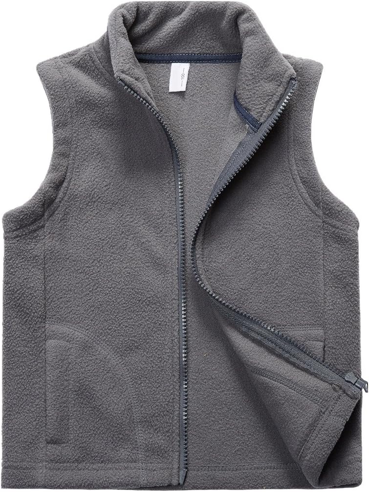 Sooxiwood Little Boys Fleece Vest Pocket Zipper
