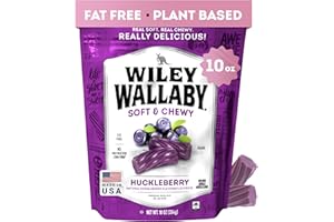 Wiley Wallaby Licorice 10 Ounce Classic Gourmet Soft & Chewy Australian Huckleberry Licorice Candy Twists, 1 Pack