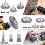 DazSpirit 10 Pcs Wire Brush Set for Drill Brass-Coated Hex Shank 6mm view 4