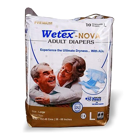 Wetex Nova Adult Diaper Large Size Pack of 10