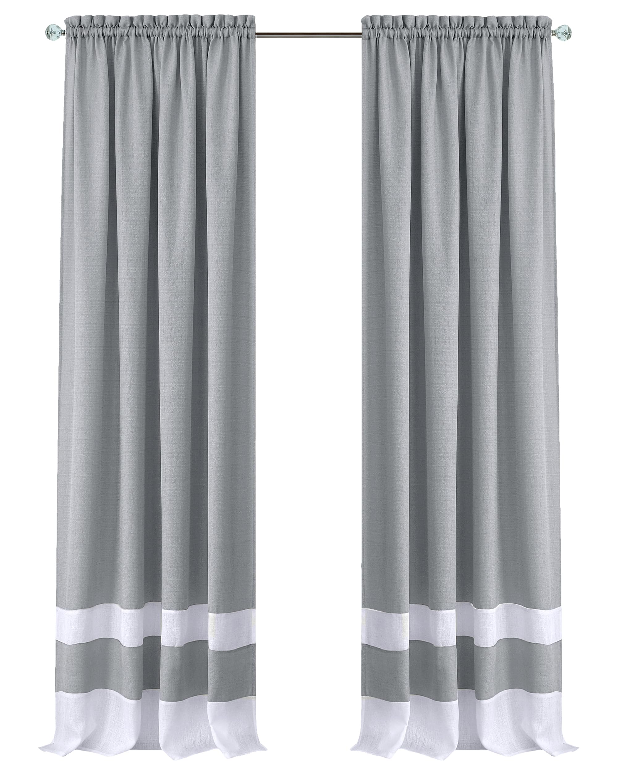 Achim Home Furnishings Darcy Panel - 52x63 - Grey/White