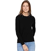 State Cashmere Women’s Essential Crewneck Sweater 100% Pure Cashmere Classic Long Sleeve Pullover