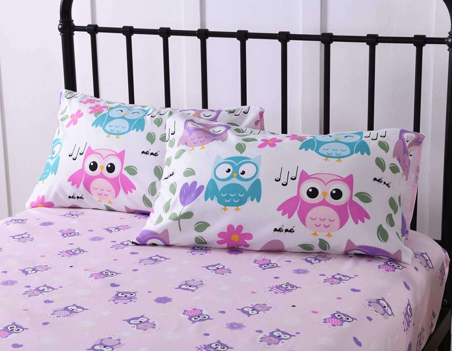 Sheet Pillowcase Sets Twin Marcielo Bed Sheets For Kids Twin Sheets For Kids Girls Boys Teens Children Sheets Soft Fitted Flat Printed Sheet Pillowcase Kids Bedding Bunk Beds Set Owl Toys