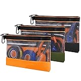 BESARME 3 Pcs 11.8" Clear Tool Pouch with Zipper