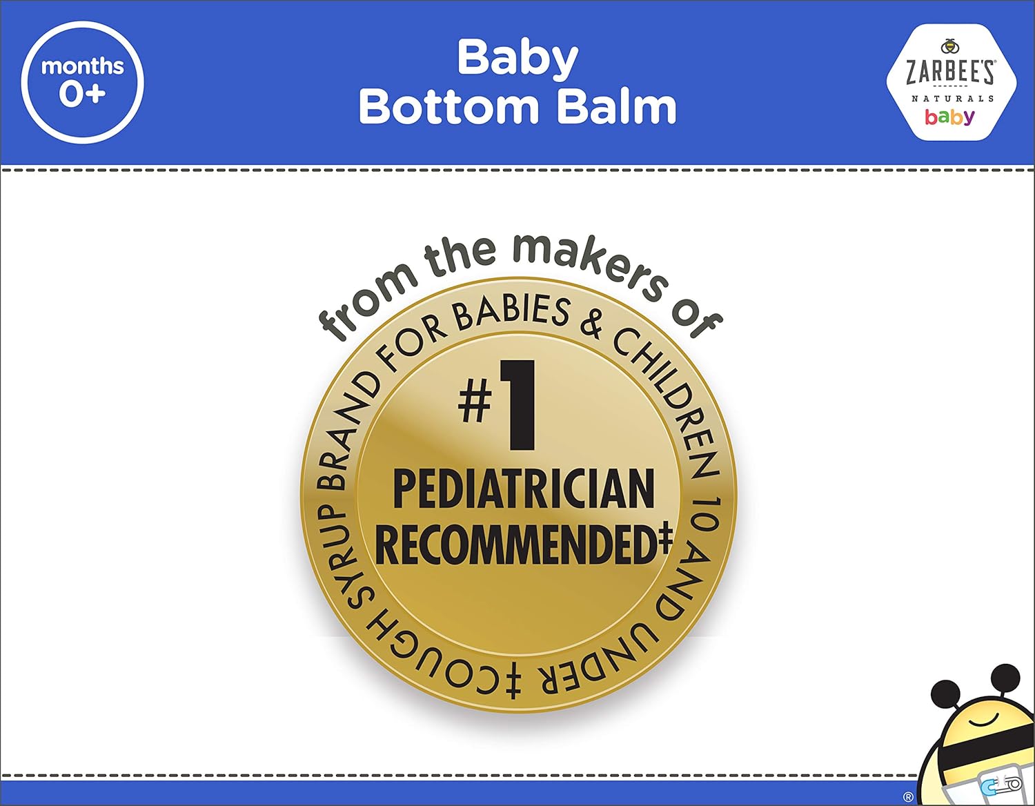 Zarbee's Naturals Baby Daily Bottom Balm with Beeswax, Calendula & Aloe, 4 Ounce: Health & Personal Care