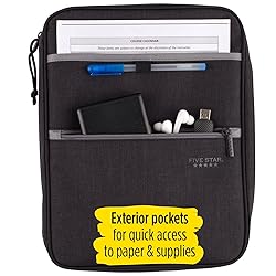 Five Star Zipper Binder, 1 Inch 3-Ring Binder with