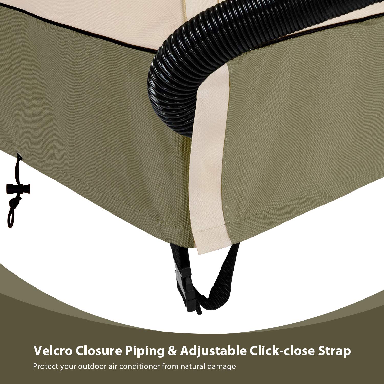 COSFLY Air Conditioner Cover for Outside Units-Durable AC Cover Water Resistant Fabric Windproof Design -Square Fits up to 36 x 36 x 39 inches