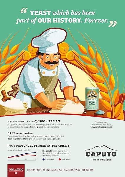 ANTIMO CAPUTO LIEVITO ACTIVE DRY YEAST 3.5 OUNCE CAN – MADE IN ITALY – PERFECT WITH 00 FLOUR