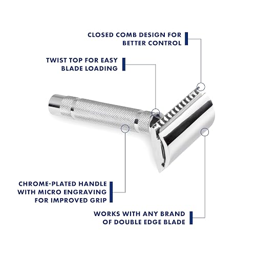 Gillette Heritage Safety Razor Kit includes Double Edge Safety