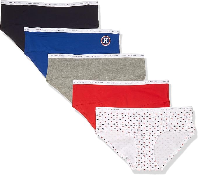 Tommy Hilfiger Womens HipsterCut Cotton Underwear Panty, 5 Pack