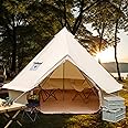 ONLYCTR Luxury Cotton Bell Tent, Yurt Canvas Tent with Stove Jack, 4/6/8 Person Family 4 Season Camping